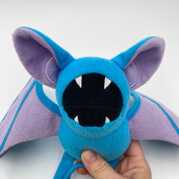 Tomy Pokemon Zubat Plush 2016‎ Stuffed Animal Blue Purple Bat Toy Kids - Picture 2 of 7